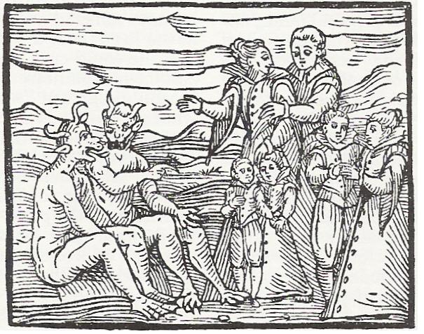 Kinderhexen aus Francesco Guazzo: Compendium maleficarum, Mailand 1608 (Wikimedia)
