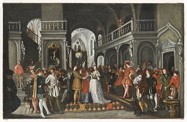 Das Hochzeitsbild von Eberhard IV. und Henriette von Mömpelgard enstand zu Beginn des 17. Jahrhunderts. 