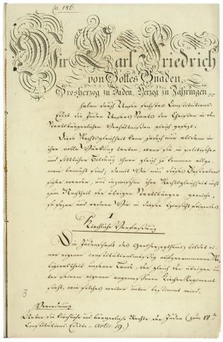 Edikt �ber die Juden vom 13. Januar 1809