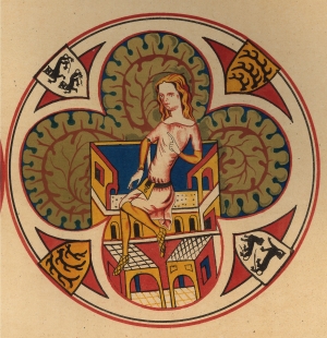 Kraft II. von Hohenlohe mit Wappen