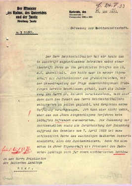 Illustration Berufsverbot f�r j�dische Rechtsanw�lte 1933