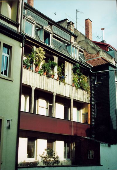 Gr�nes Freiburg - ab dem 2. OG Aufnahme von der Insel in Freiburg
