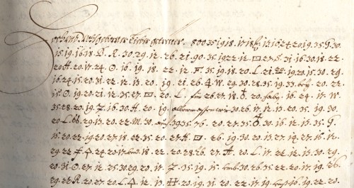 Geheimschrift auf dem 17. Jh.