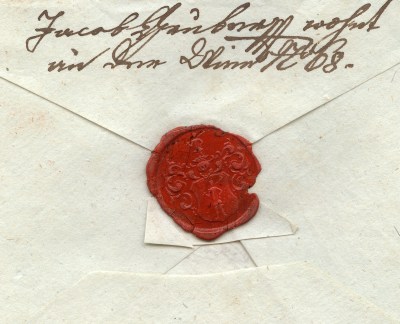 Briefumschlag mit Lacksiegel