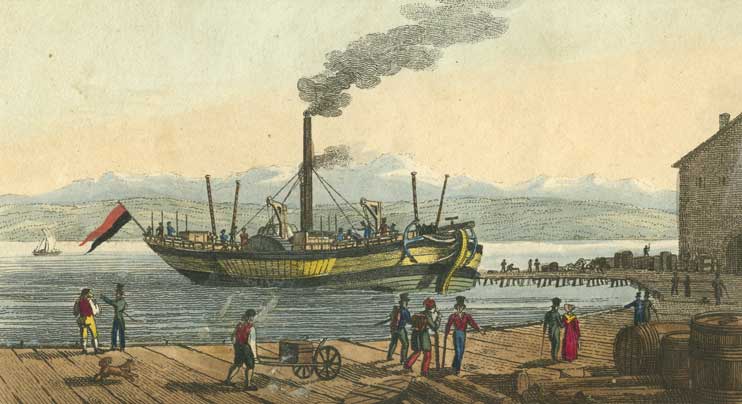 Dampfschiff Wilhelm in Friedrichshafen (HStAS J 301a Nr. 228)