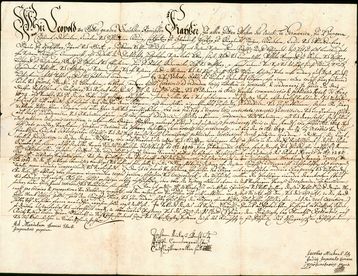 Urkunde vom 30. September 1672