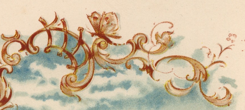 Rocaille mit Schmetterling