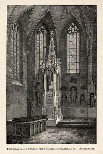 Denkmal Karl Friedrichs in der Stiftskirche in Pforzheim