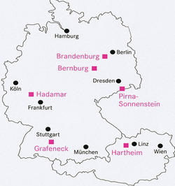 NS-Tötungsanstalten (Vorlage: Gedenkstätte Grafeneck)




