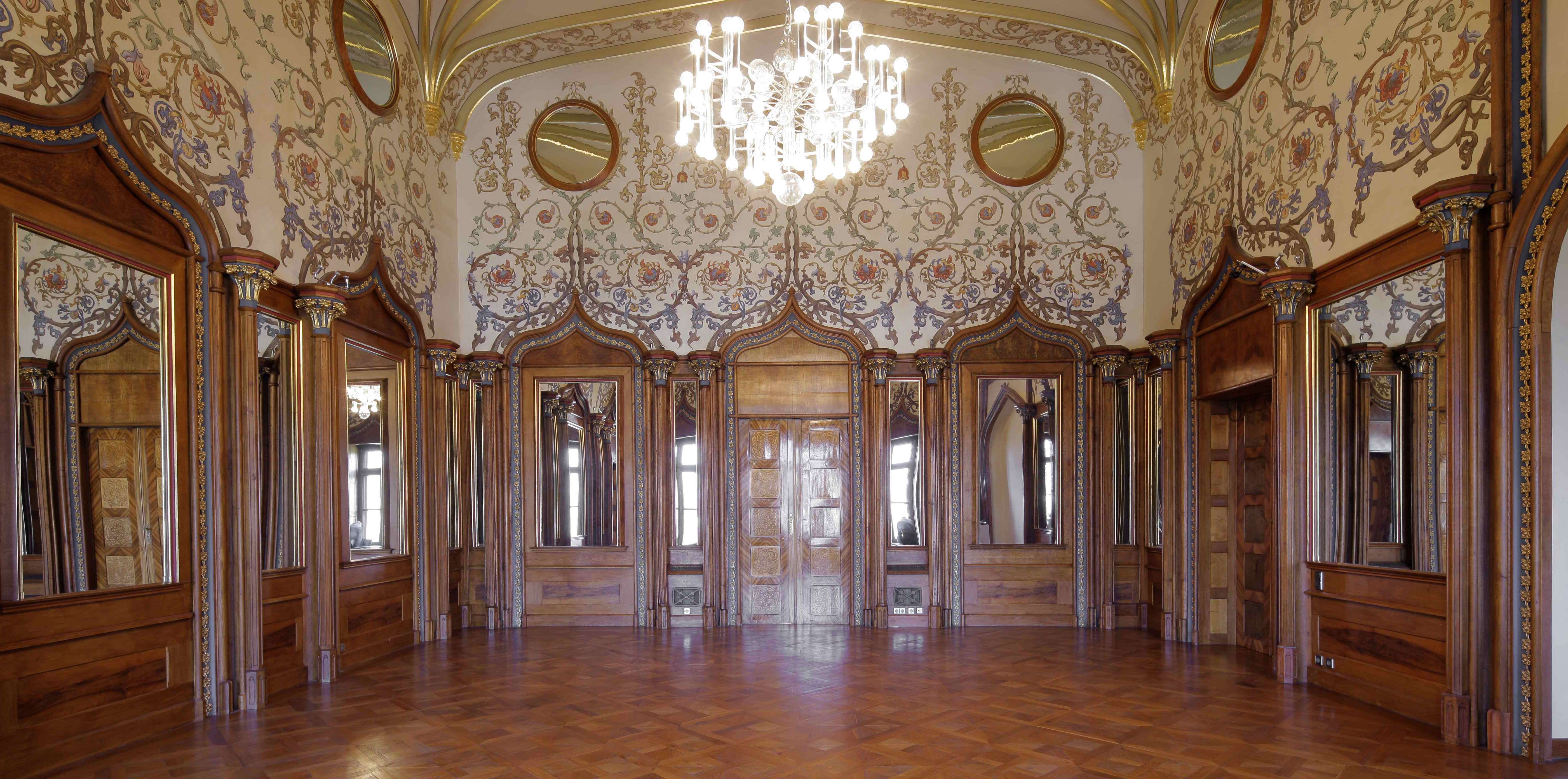 Sogenannter Spiegelsaal im Staatsarchiv Sigmaringen (Foto F. Gross)