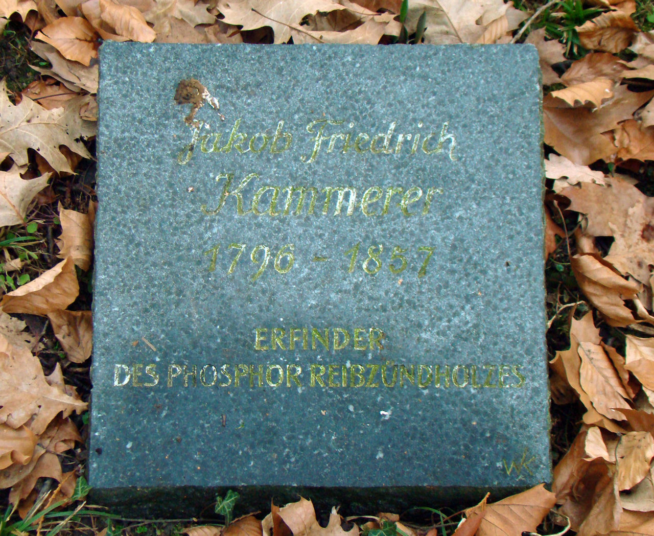 Grabstein von Jakob Friedrich Kammerer in Ludwigsburg