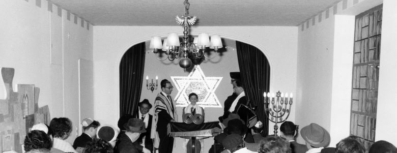 Betsaal der juedischen Gemeinde Konstanz in den 1960er-Jahren