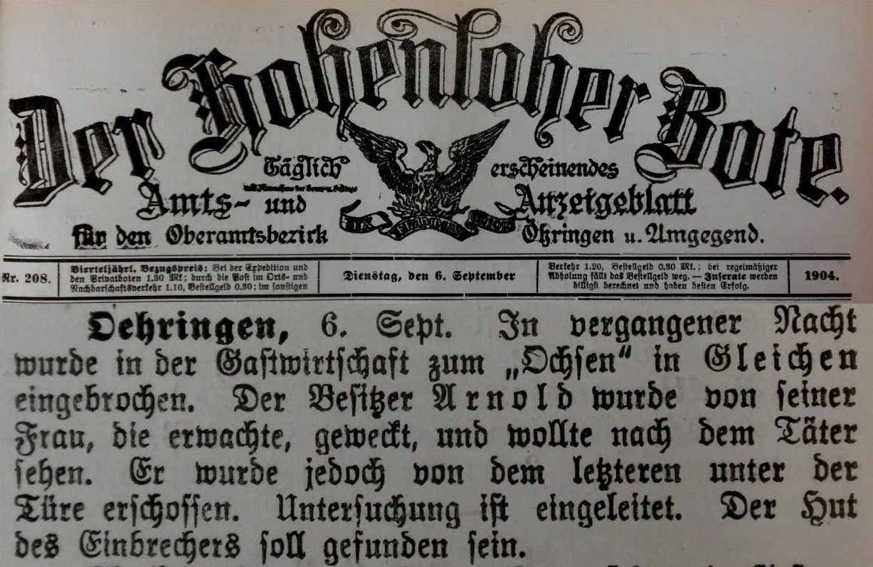 Die Bluttat von Gleichen