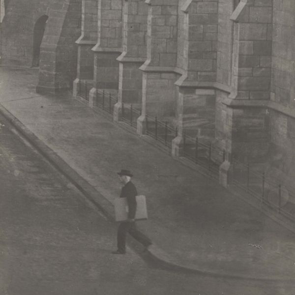 600x600px; Jacob Burckhardt vor dem Basler Münster; Staatsarchiv Basel-Stadt, PA 207 4,3; GLA-Ausstellung Kunst des Sehens; Vortrag Lambert Kansy