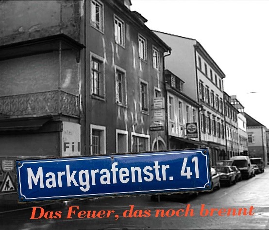 DokRex; Markgrafenstraße 41, Das Feuer, das noch brennt; Cover; Dokumentarfilm; Filmabend; 554x473px