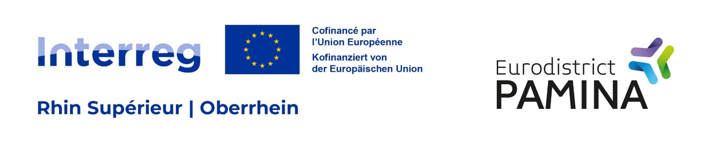 Logo Interreg, Eurodistrict PAMINA; Vortrag Trüby, Rechte Räume, DokRex; Termin