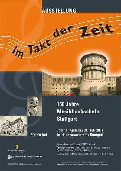 Plakat zur Ausstellung 150 Jahre Musikhochschule