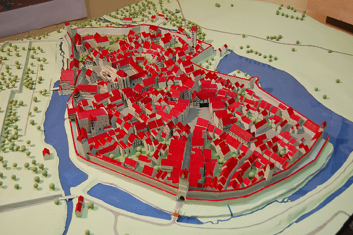 Foto eines Modells des mittelalterl. Urachs