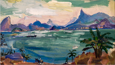 Gemälde „Die Bucht von Rio de Janeiro“ von Fritz Steisslinger (1891–1957) aus dem Jahr 1934