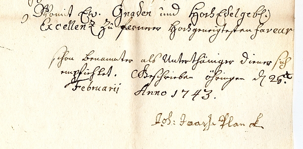 Unterschrift des Lehrers Planck