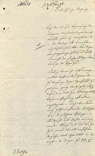 Gefährliche Erkrankung zweier Arbeiter bei der Säuberung verfaulter Akten, 
Karlsruhe 2. Juli 1798