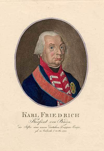 Kurfürst Karl Friedrich von Baden (1728-1811), zeitgenössisches Porträt um 1803