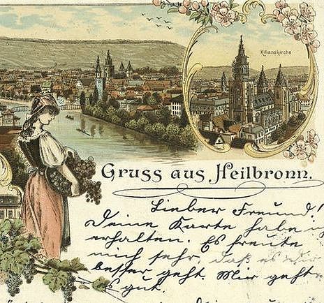 Postkarte von Heilbronn, ca. 1902 (Staatsarchiv Sigmaringen N 1/78 T 1 Nr. 300)