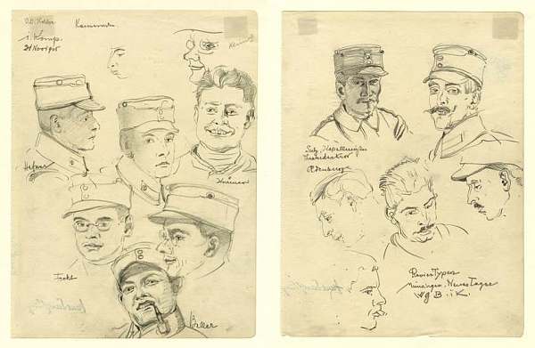 Portraitstudie von Soldaten