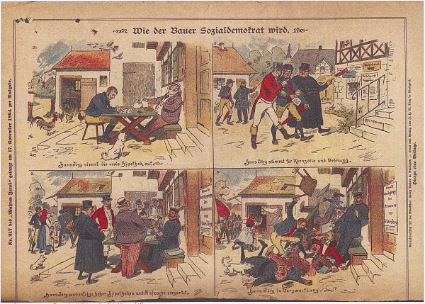 Parlamentarische Mitbestimmung: Wie der Bauer zum Sozialdemokraten wird, 1894 <br> StA Freiburg A 96/2, Nr. 49/05
