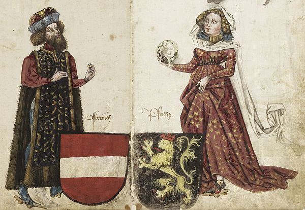 Erzherzog Albrecht VI. von Österreich und seine Frau Mechthild