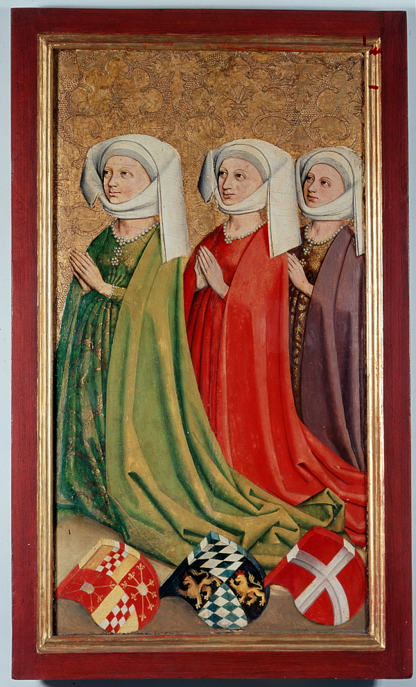 Altarflügel mit Graf Ulrich V. von Württemberg und seinen drei Ehefrauen