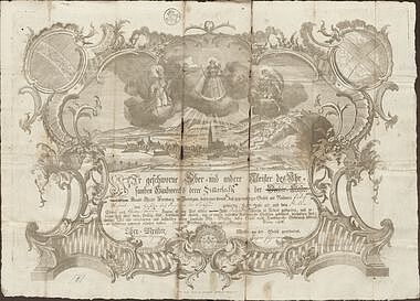 Arbeitszeugnis aus dem Jahr 1809