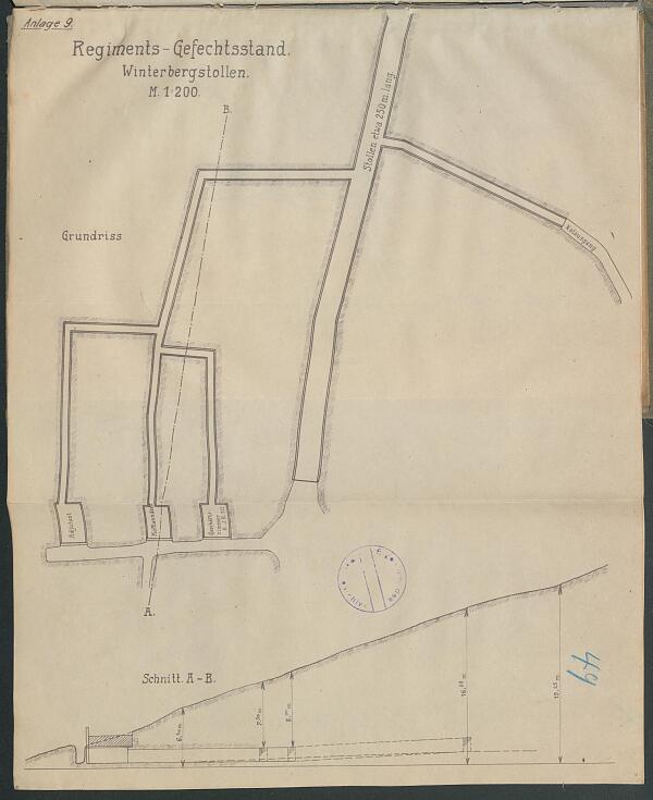 Plan des Winterberg-Tunnel.
GLA Karlsruhe 456 F 55_356_51
