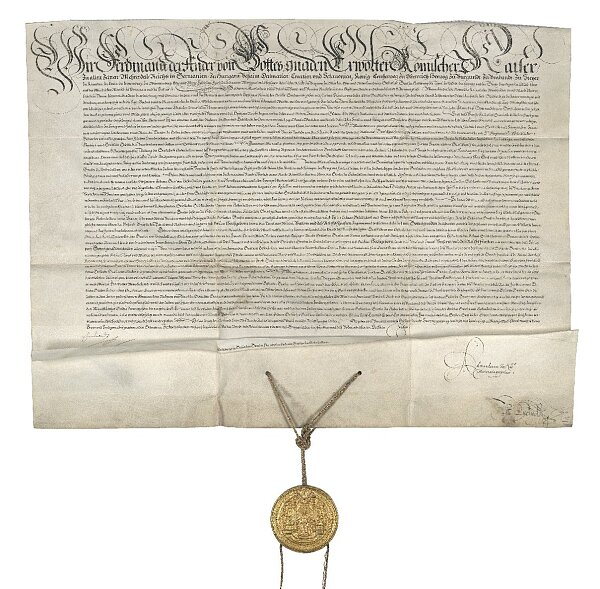 Fürstendiplom für Graf Johann von Hohenzollern-Sigmaringen