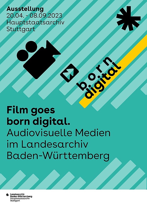 Plakatmotiv zur Audiovisuellen Ausstellung im Hauptstaatsarchiv Stuttgart