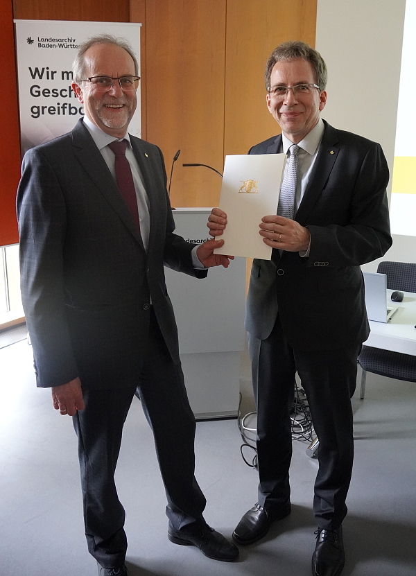 Urkundenübergabe Verabschiedung Dr. Clemens Rehm 