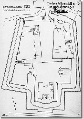 Plan des Konzentrationslagers Kislau, in dem Ludwig Marum inhaftiert war
Generallandesarchiv Karlsruhe 309/4807 Plan des Konzentrationslagers Kislau, in dem Ludwig Marum inhaftiert war
Generallandesarchiv Karlsruhe 309/4807