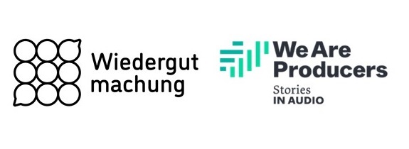 Logo Wiedergutmachung und We Are Producers