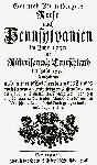 Titelblatt von Gottlieb Mittelbergers Reise nach Pennsylvanien im Jahr 1750