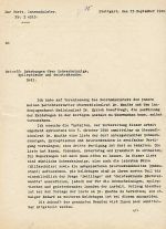 Schreiben des Württembergischen Innenministers Nr. X 4015: Vergrößerte Ansicht